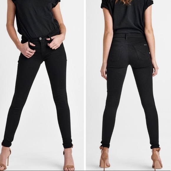 Hudson Jeans Denim - Nico midrise skinny jeans black
